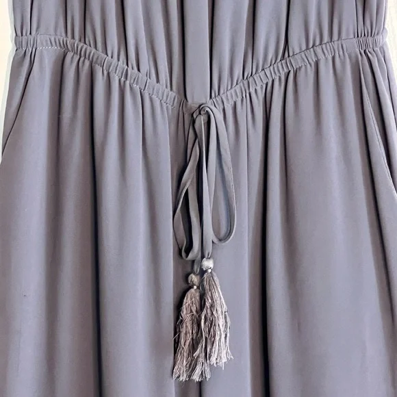Elegant Gray Wide Leg Jumpsuit - Picture 3 of 5